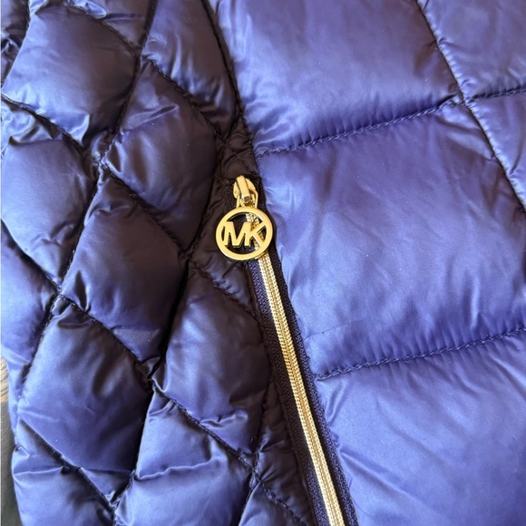 Michael Kors Plum Puffer Jacket with Gold Details - Picture 8 of 13